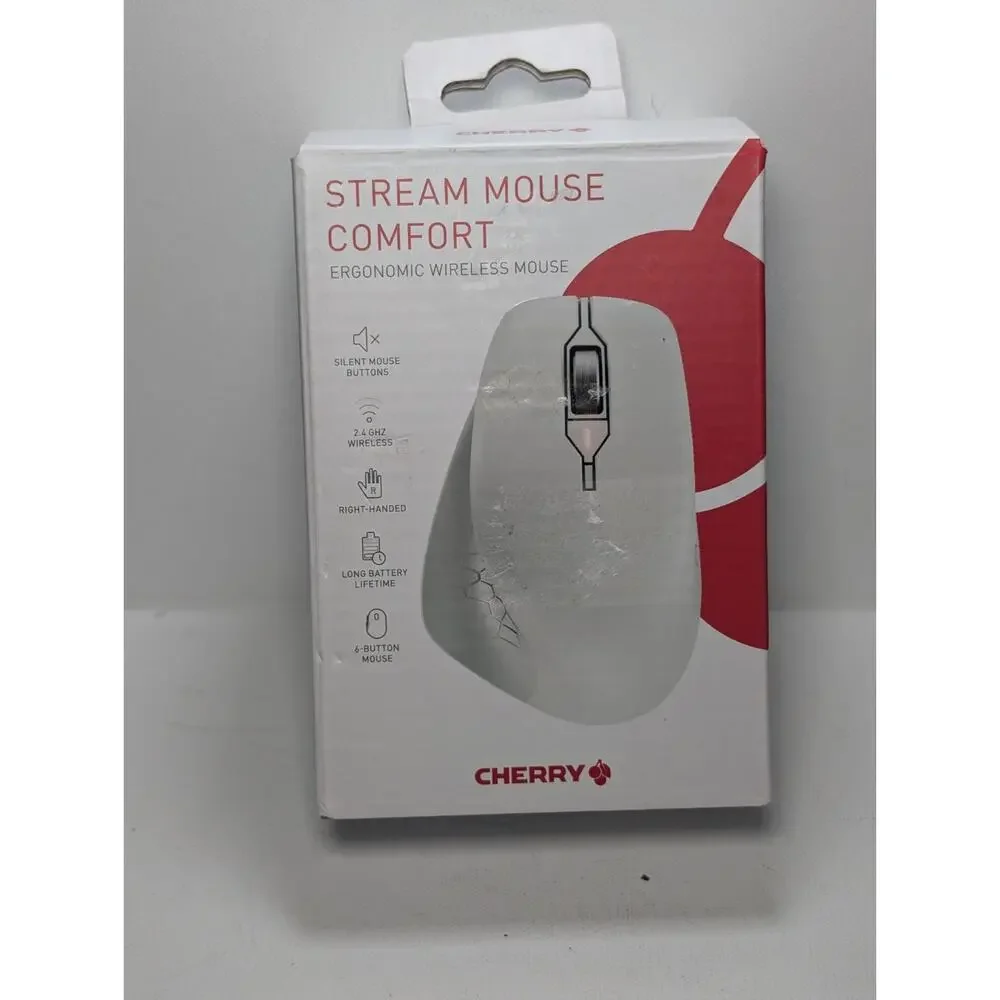 Cherry Stream Mouse Comfort Wireless Ergonomic Mouse JW-8550-0/00 Tested Works